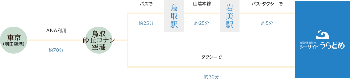 飛行機でお越しの方